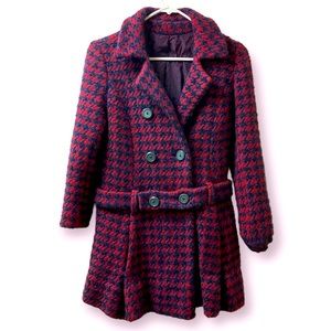 Vintage Houndstooth Pea Coat